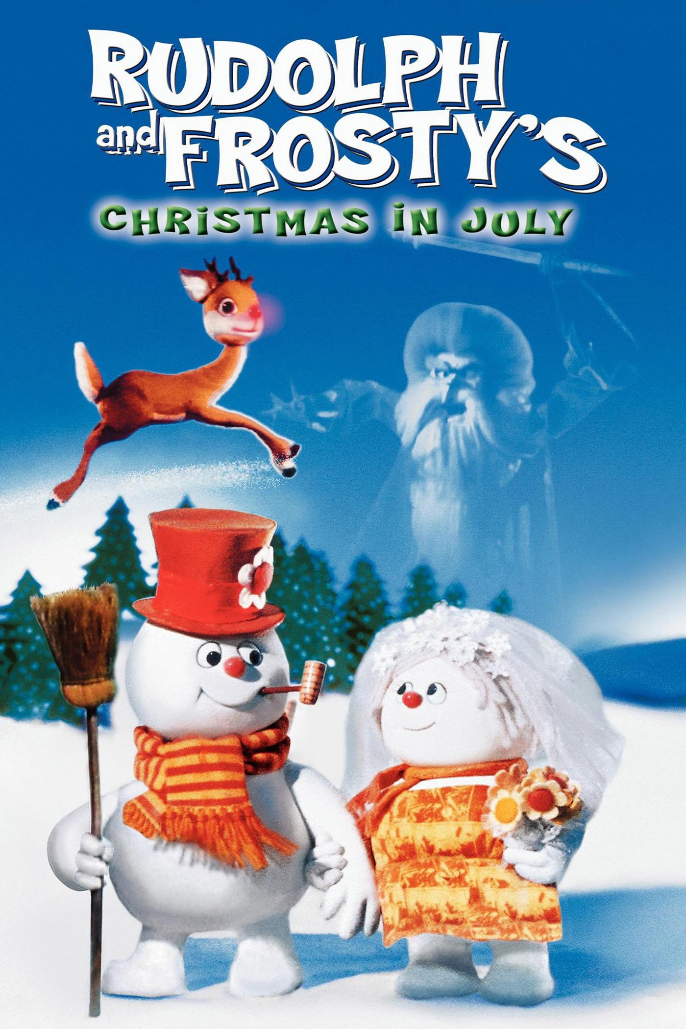 Poster for the movie "Rudolph and Frosty's Christmas in July"