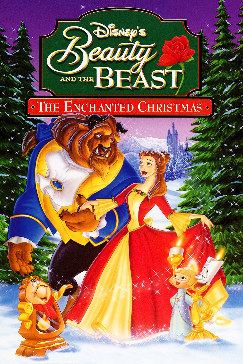 Poster for the movie "Beauty and the Beast: The Enchanted Christmas"