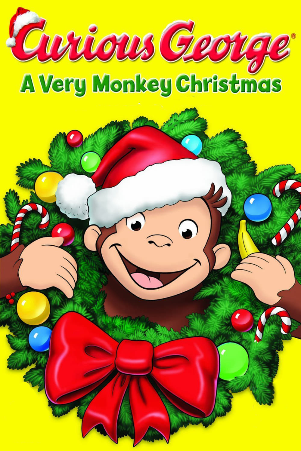 Poster for the movie "Curious George: A Very Monkey Christmas"