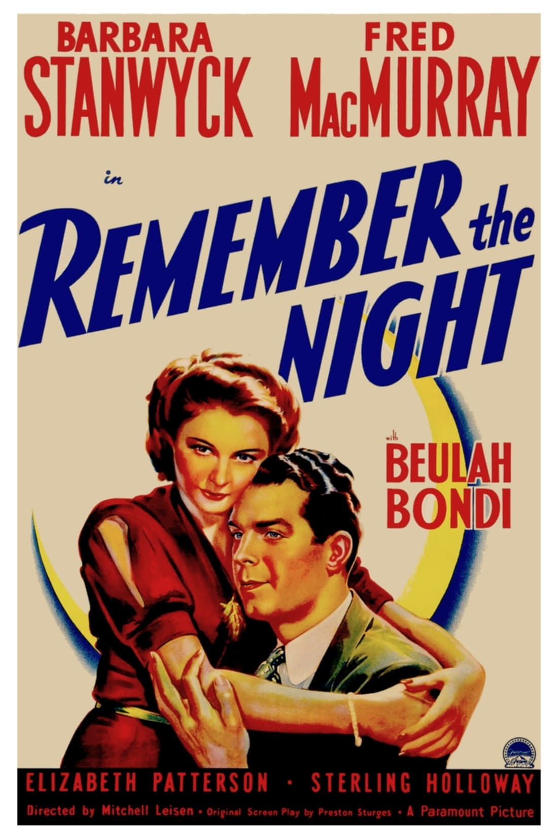 Poster for the movie "Remember the Night"