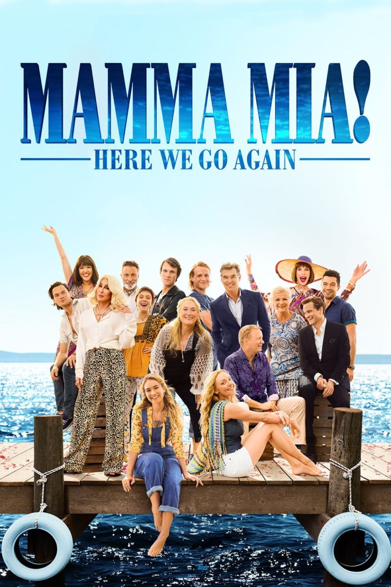 Poster for the movie "Mamma Mia! Here We Go Again"